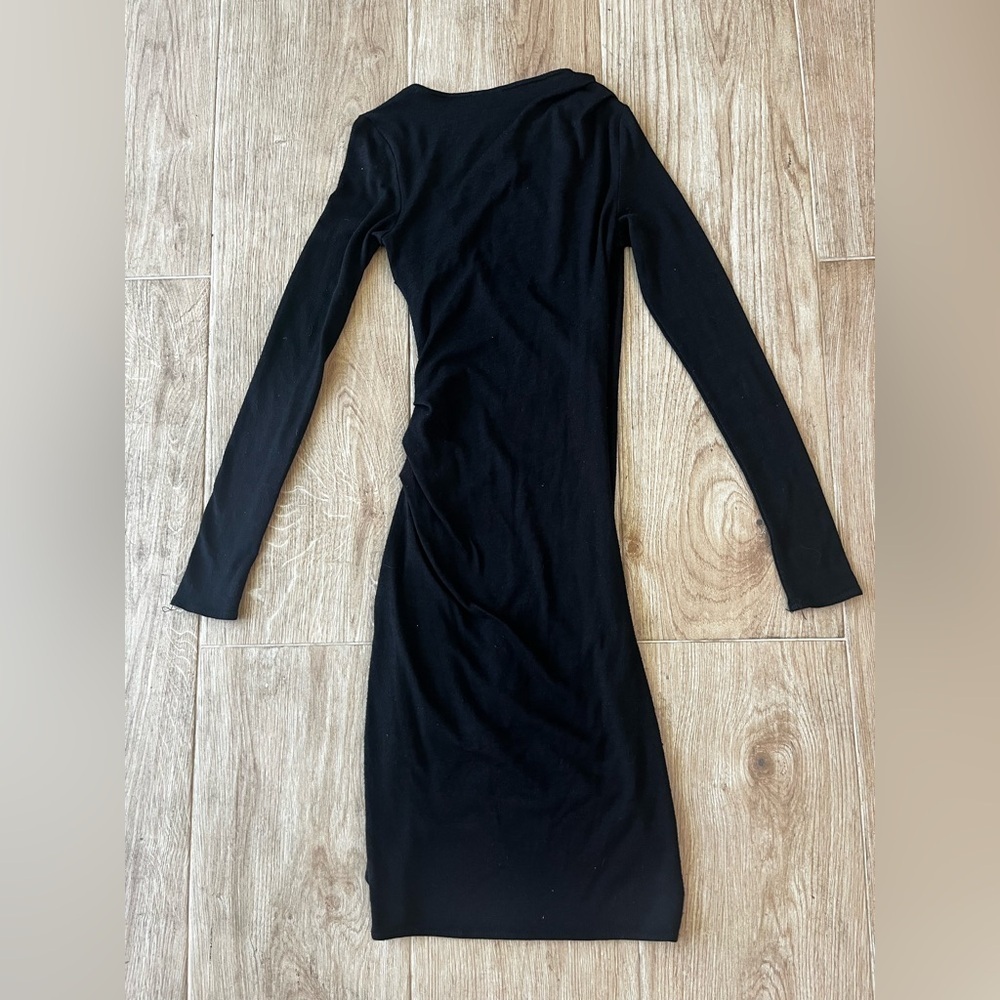 Wilfred Aritzia Klum Bodycon Asymmetrical Faux Wrap Dress - Picture 5 of 5